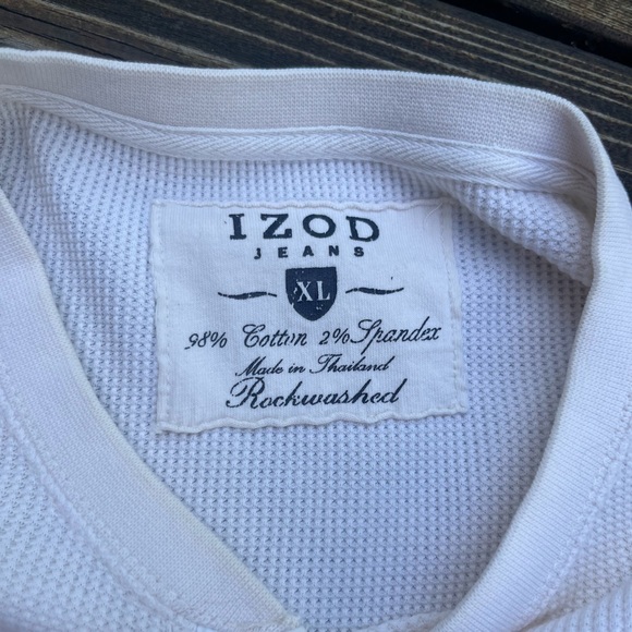 Izod Jeans thermal long sleeve cream Size XL - Picture 5 of 7
